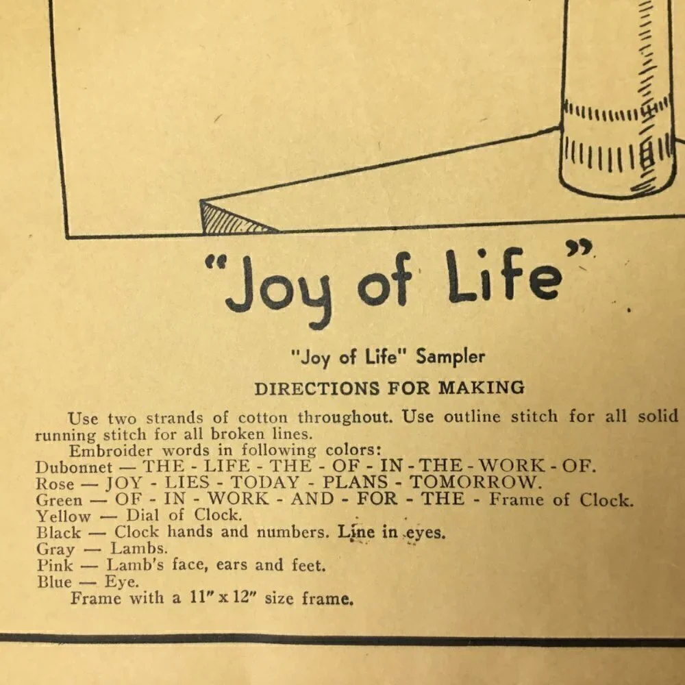 Home Needlecraft Creations Vtg Stamped Linen Embroidery Kit 'Joy of Life' Better